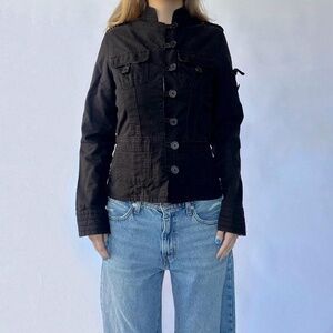 Military Jacket Cotton Medium Old Navy Y2K